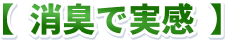消臭で実感
